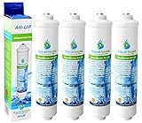 4x AquaHouse AH-UIF Kompatibel Kühlschrank Wasserfilter passt für Samsung DA29-10105J Haier Kemflo...