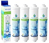 4x AquaHouse AH-UIF Kompatibel Kühlschrank Wasserfilter passt für Samsung DA29-10105J Haier Kemflo...