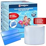 Veddelholzer Pool Reparaturset wasserdichtes unterwasser Klebeband 10 cm x 150 cm Transparentes...