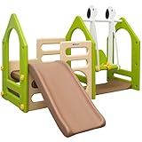 LittleTom Ab 1 Jahr: Spielturm mit Rutsche und Schaukel - 155x135 Spielhaus Garten - Kinder...