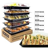 ebake Mehrweg Servierplatte mit Deckel (5 Stk. à 34 x 24,5 x 7,4 cm) - Meal Prep Boxen für Partys...