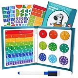 OFFCUP Arithmetisches Lernspielzeug, Montessori Mathe Spielzeug Magnetische Bruchrechnen Spiel,...