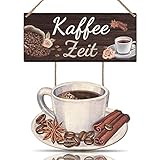 KAIRNE Kaffee Wandschild,Wanddeko für Küche,Kaffee Holzschild mit Spruch,Küche Coffee Deko,Retro...