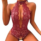 Body Damen Sexy Sexy Unterwäsche Set Partykleid Sexy Minikleid Sexy Spitzen-Body Set Für Damen...