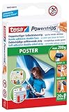 tesa Powerstrips POSTER - Doppelseitige Klebestreifen für Poster und Plakate - Selbstklebend und...