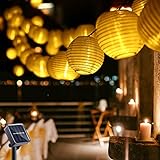 iShabao Solar Lichterkette Aussen, 8M 40 LED Solar Lichterkette Lampions Außen Wasserdicht, 2 Modi,...