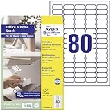 AVERY Zweckform L4732REV-10 Universal Etiketten (800 Klebeetiketten, 35,6x16,9 mm auf A4, wieder...