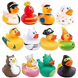 12 Stück Gummi Badeenten, Baby Bade Enten, Badeente Lustig Klein, Bunt Gummi Enten, Kinder...