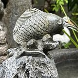 GUQASDV Teichspeier for Kleine Teiche, Sprudelnde Karpfenfisch Teichspeier, Wasserspielstatue for...