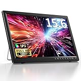 DESOBRY Tragbare Fernseher 15,6 Zoll 1080P Auflösung, Kleiner Fernseher-Unterstützung USB HDMI...