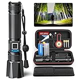 GEARLITE Taschenlampe Led Aufladbar, 500000 Lumen Extrem Hell Zoombare Taktische Led Taschenlampen...