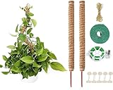 2 Pack 120 cm Moosstab Pflanzenstab Monstera Rankhilfe Biegsame Moosstab Monstera Stab Pflanzstab...