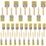 BREANIFULL 30 Stück Malerpinsel mit Holzgriff 23/35/45/60mm Pinsel Set für Farben Lack Klebstoffe...