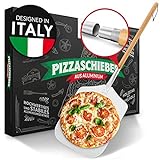 Pizza Divertimento [DAS ORIGINAL - Pizzaschieber - Pizzaschaufel aus rostfreiem Aluminium [83 cm]-...
