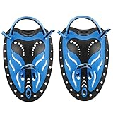 Schwimmpaddel Power Hand Paddles Schwimmtrainingswerkzeuge für Kinder blau verstellbar