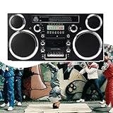 HCAUYNN Kabelloser Tragbarer Lautsprecher, Aufnahmefunktion, 8–9 Stunden Wiedergabezeit,...