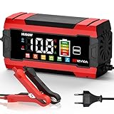 10A Autobatterie Ladegerät 12V, LiFePO4 Motorrad Ladegerät, KFZ Batterieladegerät