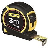 Stanley 1-30-687 Bandmass Tylon, 3 m, Tylon-Polymer Schutzschicht, verschiebbarer Endhaken,...