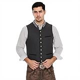 Herren Trachtenweste - Trachtenweste Herren Stehkragen Retro Vintage Oktoberfest Outfit Weste...