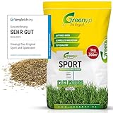 Greenyp Sport I strapazierfähiger Sport-& Spielrasen I 5kg für 200m² I Sportrasen Grassamen...
