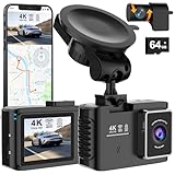 Dashcam Auto Vorne Hinten 4K/2.5K, 5GHz WiFi Dash Cam mit GPS, 2.0' IPS, 170°Weitwinkel, Dual Auto...