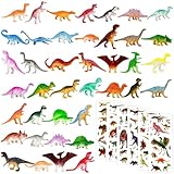 Bomtop 40 Stück Dinosaurier Spielzeug, Klein Dino Figuren mit 6 Dinosaurier Aufkleber, Kinder...