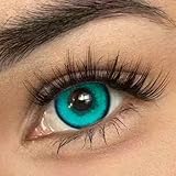 Daily Tageslinsen Farbige grün Weiche Tages-Kontaktlinsen | Emerald Dragon Pupil | 6 Stück | BC...