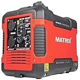 Matrix Notstromaggregat Benzin leise 2000 Watt Inverter Stromerzeuger Stromgenerator mit USB...