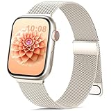 Jiamus Armband Kompatibel mit Apple Watch Armband 40mm 41mm 38mm 42mmm(Series10).Magnetisch Metall...