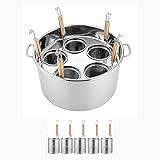 Pastatopf-Set mit 5 Löchern, Edelstahl, mit Trennwand und Sieb, kommerzieller Suppentopf für...