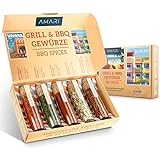 AMARI ® GRILL & BBQ Gewürze Set – 5 erlesene Grillgewürze Geschenkset – BBQ Rub Chili Gewürz...