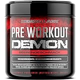 Pre Workout Demon - BEERENGESCHMACK - Pre Workout Booster – Trainingsbooster Pulver mit Kreatin...