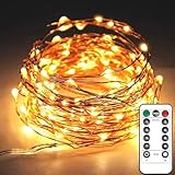 MAGGIFT LED Lichterkette mit USB Stecker, 200 LED 20m Kupfer LED Draht Lichterkette Innen mit...