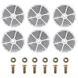 6 Stück Runder Rückstrahler 60mm Katzenauge Anhänger Anschraubbar Orange Katzenauge...