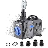 EXLECO Super Eco Teichpumpe Filterpumpe 3600L/H 20Watt Energiespar Wasserpumpe Koiteich...
