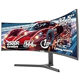 Gawfolk 37.5 Zoll Curved Gaming Monitor, 2500R PC Bildschirm 144Hz UWQHD 3840 x 1600, Curved...