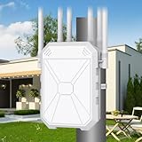 AX3000 Outdoor WLAN Repeater WiFi 6 Verstärker bis 3000Mbps, Dualband 2.4GHz & 5GHz, IP65...