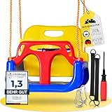 WOLKENGLÜCK® Babyschaukel 3 in 1 [6 Monaten bis 6+ Jahre] - Mitwachsende Kinderschaukel für...