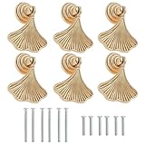 6er Set Blattförmige Knäufe mit Schrauben Blattförmige Türknäufe Möbelgriffe Zubehör für...