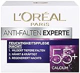 L'Oréal Paris Nachtpflege für das Gesicht, Feuchtigkeitspendende Anti-Aging Nachtcreme mit Calcium...