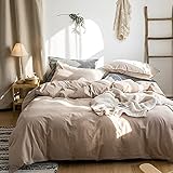 Sedefen Bettwäsche 200x220cm Baumwolle Renforce Khaki Taupe Uni Unifarben Baumwollbettwäsche...