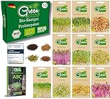 Green SEEDS - BIO Keimsorten Probierset Sprossen Samen & Microgreens zum selbst züchten - Saatgut...