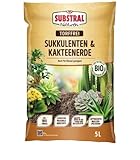 Substral Naturen Sukkulente & Kaktus Erde Bio & torffrei, für Sukkulenten, Kakteen und Bonsai, 3...
