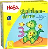 HABA 4928 - Zahlendino Dinostarkes Zahlen- und Memospiel, für 1-4 Kinder von 3-8 Jahren |Zum Zahlen...