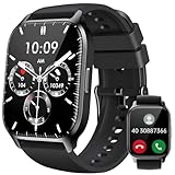 Smartwatch-Herren-Damen-mit-Telefonfunktion - 1,85'' HD Smart Watch mit Message Reminder, 112+...