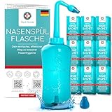 Medi Grade Nasendusche, 500 ml – Set mit Nasendusche Erwachsene und Kinder, 30 x Salzbeutel, 2 x...