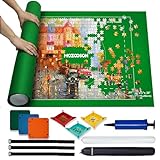 MOZOOSON Puzzlematte Puzzle Roll Storage Mat für 500 1000 1500 Puzzle, Puzzle Pad Rollmatte Puzzle...