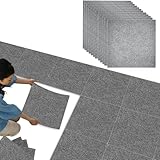 20 Stück Selbstklebende Teppichfliesen 30x30 cm, Rutschfeste & Waschbare Auslegware,...