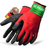 WOLFSFELLER 10 Paar robuste & komfortable Handschuhe Arbeitshandschuhe Herren Gr 10 -...