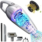 Handstaubsauger,16000Pa Handstaubsauger Akku Testsieger Beutellos,120W Autostaubsauger Stark Mini...